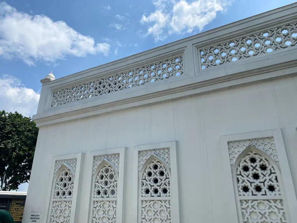 Fondo Abstracto Con Adorno Islámico Textura Geométrica Árabe Cerca Mezquita — Foto de Stock