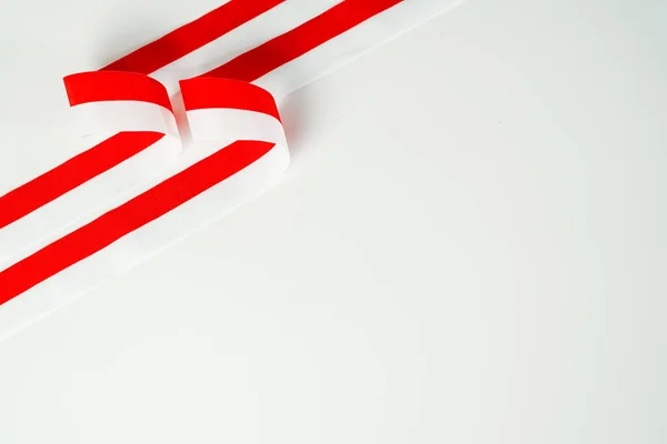ธงแดงและขาว นประกาศอ สรภาพอ นโดน งหาคม นโดน — ภาพถ่ายสต็อก