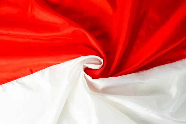 Ruban Drapeau Rouge Blanc Indonésie Fête Indépendance Août Aime Indonesia — Photo