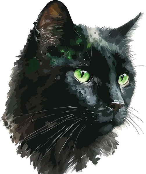 Vector Gato Color Imprimir Ilustración — Archivo Imágenes Vectoriales
