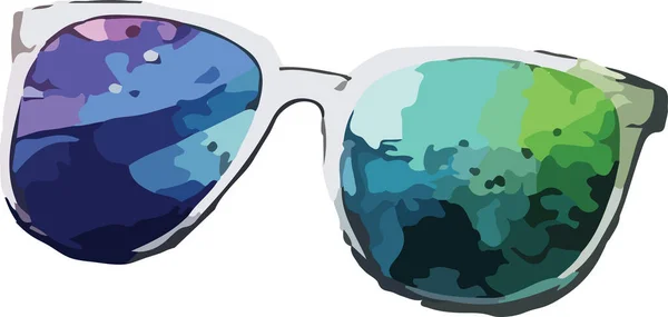 Farbige Sonnenbrillen Vektor Druck Illustration — Stockvektor