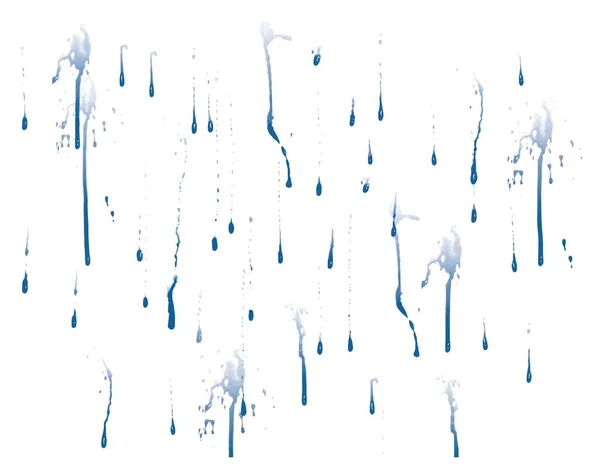 Abstracte Regendruppels Stromen Door Het Glas Een Witte Achtergrond Vectorafbeelding — Stockvector