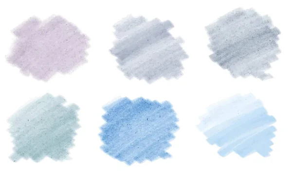 Delicadas Manchas Acuarela Pastel Para Fondo Diferentes Colores Tonos Azules — Archivo Imágenes Vectoriales