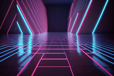 Neon ışıkları, neon arka plan ve