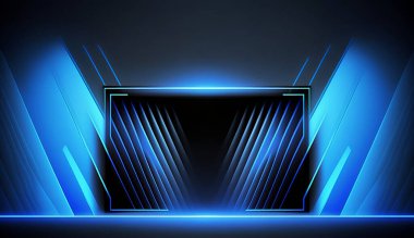 Soyut mavi neon satırları arka plan 