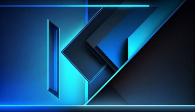 Soyut mavi neon satırları arka plan 