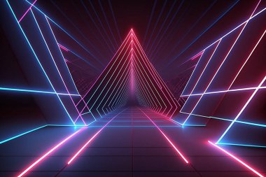 Neon ışıkları, neon arka plan ve