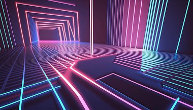 Neon ışıkları, neon arka plan ve