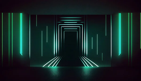 Retro Neon Işık Çerçevesi Arkaplanı — Stok fotoğraf
