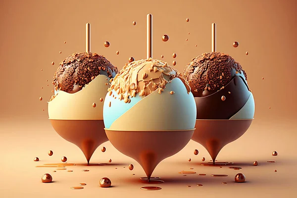 Güzel Dondurma Topları — Stok fotoğraf