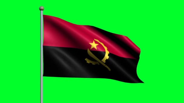 Flag Angola Country Waving Animated Flag — Stock Video