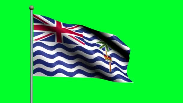 Flag British Indian Ocean Territory Waving Animated Flag — Stock Video