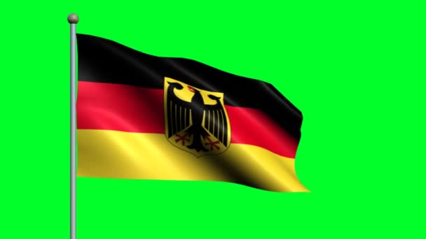 Flag Germany Country Waving Animated Flag — Stock Video