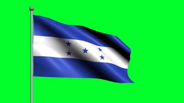 Drapeau Honduras Pays Drapeau Animé Agitant — Video