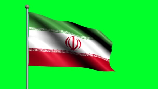 Flag Iran Country Waving Animated Flag — Stock Video