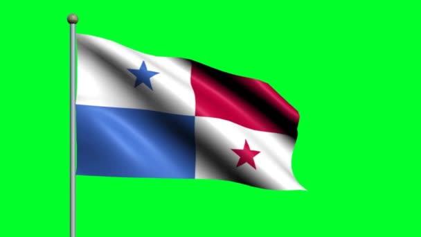 Flag Panama Country Waving Animated Flag — Stock Video