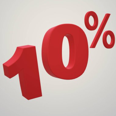 İndirim yüzde. 3d oluşturma