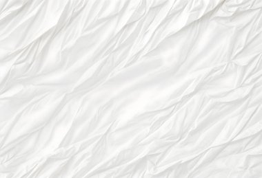 Görünür gözyaşları ve kırışıklık izleri içeren, sıkıca buruşmuş ve katlanmış beyaz geri dönüşümlü kağıdın karmaşık soyut deseni. Bu resim, geri dönüştürülmüş kağıdın eşsiz dokusunu ve karmaşıklığını gösteriyor. Kusurlarında bulunan güzelliği vurguluyor. 