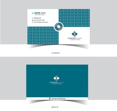 Kurumsal Modern Desen İş Kartı Tasarım Şablonu, Serbest Vektör Geometrik Şablonu, Vektör Çizimi.