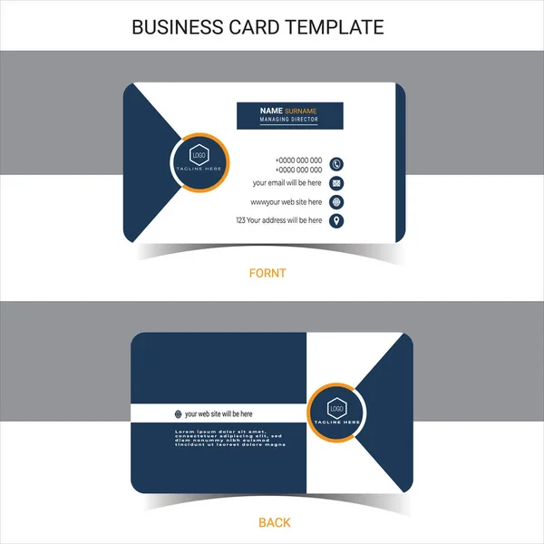 Modern Creative Abstract Business Card Template Vector Illustration — Stock Vector