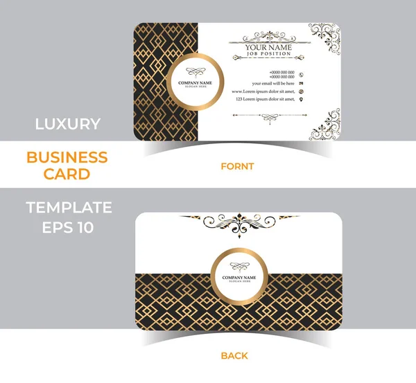 Kurumsal Modern Desen İş Kartı Tasarım Şablonu, Serbest Vektör Geometrik Şablonu, Vektör Çizimi.