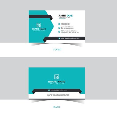 Modern Yaratıcı Soyut İş Kartı Şablonu, Vektör İllüstrasyonu. 