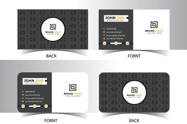 Kurumsal Modern Desen İş Kartı Tasarım Şablonu, Serbest Vektör Geometrik Şablonu, Vektör Çizimi..