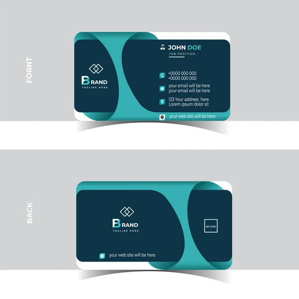 kurumsal kartvizit şablonu tasarımı, yaratıcı ve temiz kartvizit çizimi.