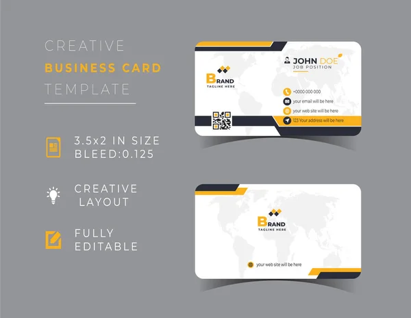 Modern Yaratıcı ve Profesyonel İş Kartı Şablonu vektör çizimi.
