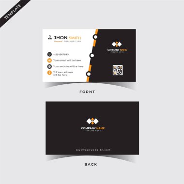 kurumsal Modern İş Kartı şablonu tasarımı, yaratıcı ve temiz kartvizit çizimi.