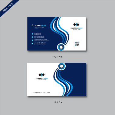 kurumsal Modern İş Kartı şablonu tasarımı, yaratıcı ve temiz kartvizit çizimi.