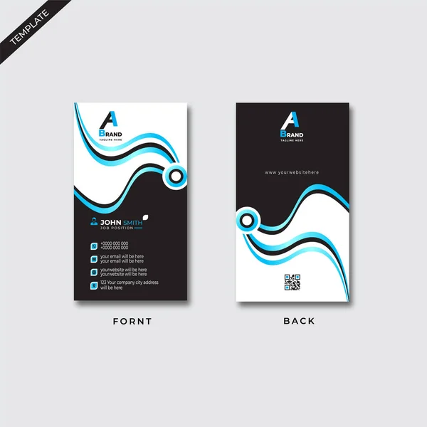 kurumsal Modern İş Kartı şablonu tasarımı, yaratıcı ve temiz kartvizit çizimi.