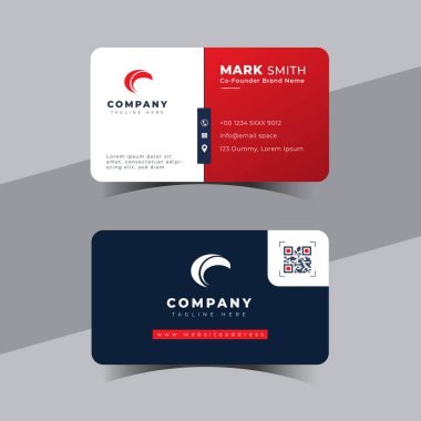 Modern yaratıcı profesyonel kartvizit şablonu tasarımı.