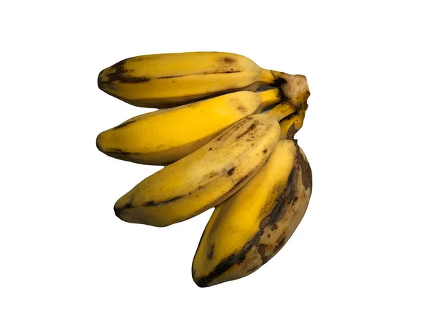 Kypsät Banaanit Jotka Ovat Kuuluisia Indonesiassa Nimeltään Keltainen Kepok Banaaneja — kuvapankkivalokuva