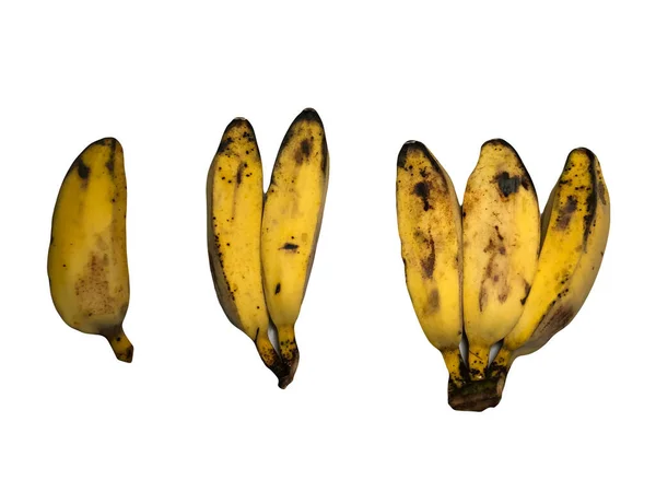 Reife Bananen Die Indonesien Als Gelbe Kepok Bananen Oder Pisang — Stockfoto