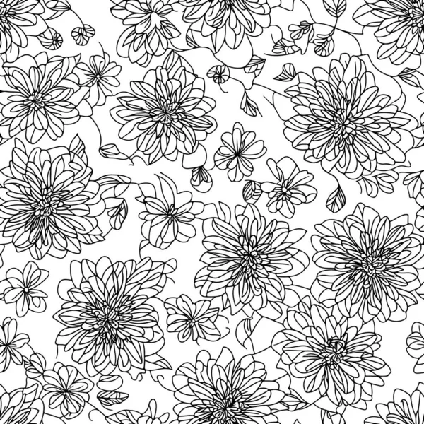 Bloemen Naadloos Patroon Diagonale Bloem Lijnen Patroon Achtergrond Platte Abstracte — Stockvector