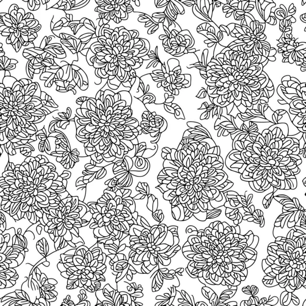 Квітковий Безшовний Візерунок Діагональні Квіткові Лінії Візерункового Фону Плоский Абстрактний — стоковий вектор