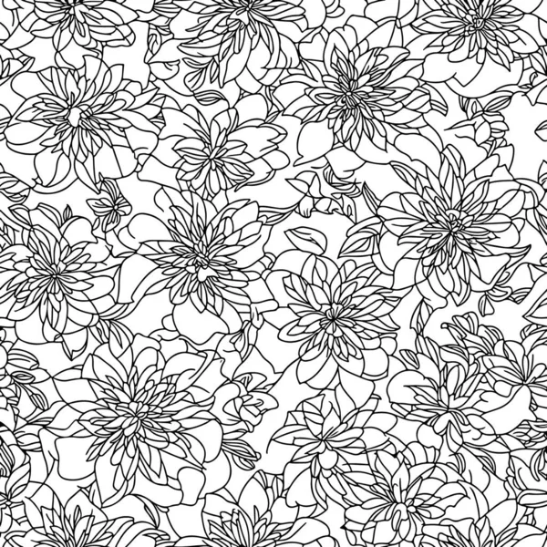 Motif Floral Sans Couture Fond Motif Lignes Florales Diagonales Modèle — Image vectorielle
