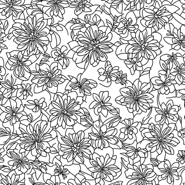 Квітковий Безшовний Візерунок Діагональні Квіткові Лінії Візерункового Фону Плоский Абстрактний — стоковий вектор