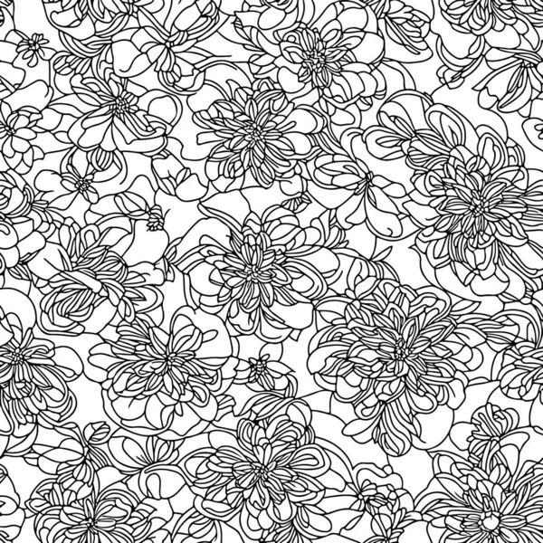 Motif Floral Sans Couture Fond Motif Lignes Florales Diagonales Modèle — Image vectorielle