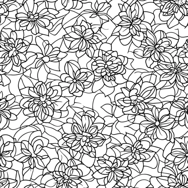 Florales Nahtloses Muster Diagonale Blumenlinien Muster Hintergrund Flache Abstrakte Blumenlinien — Stockvektor