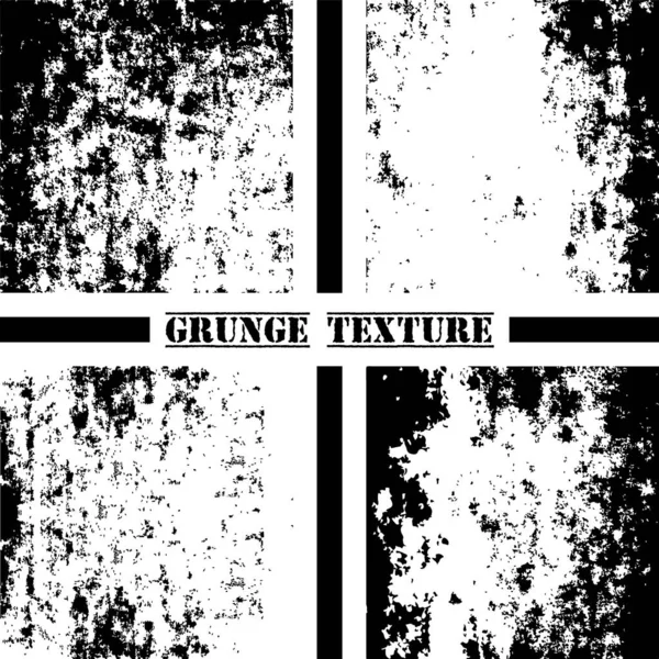 Zwarte Witte Grunge Textuur Grunge Texturen Ingesteld Stofbedekking — Stockvector