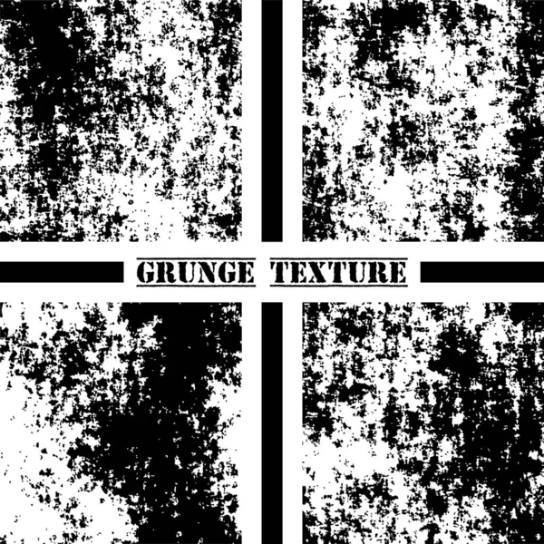 Svart Och Vitt Grunge Konsistens Grunge Texturer Inställda Dammöverdrag — Stock vektor