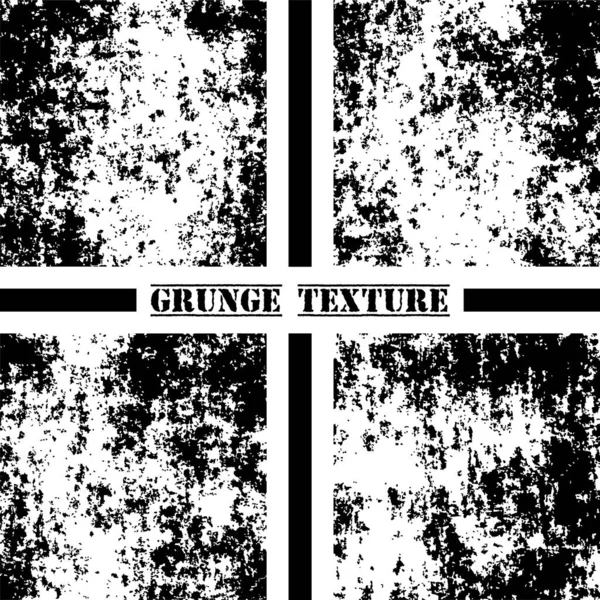 Schwarz Weiße Grunge Textur Grunge Texturen Gesetzt Staubüberlagerung — Stockvektor
