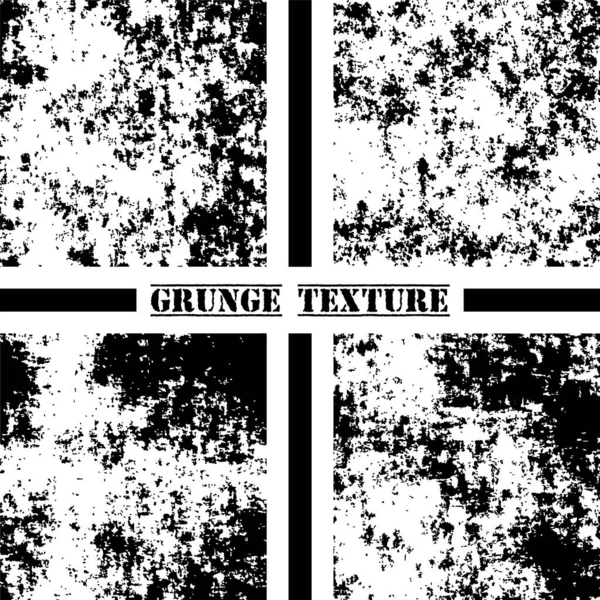 Black White Grunge Texture Grunge Textures Set Dust Overlay — Stock Vector
