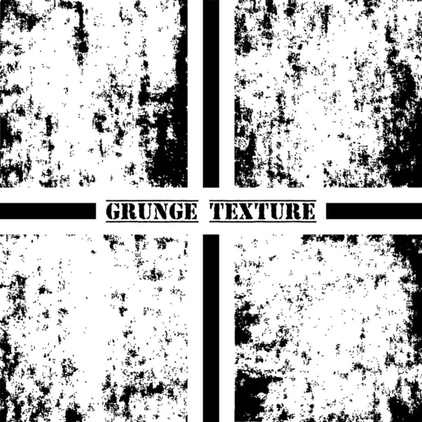 Struttura Grunge Bianco Nero Texture Grunge Impostate Sovrapposizione Polveri — Vettoriale Stock