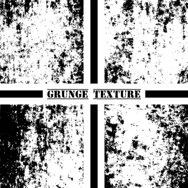 Schwarz Weiße Grunge Textur Grunge Texturen Gesetzt Staubüberlagerung — Stockvektor