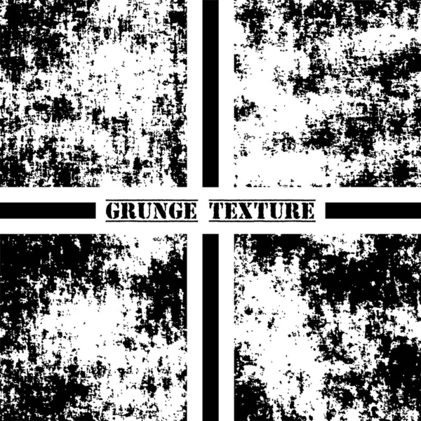 Μαύρο Και Άσπρο Grunge Υφή Σετ Υφών Grunge Επικάλυψη Σκόνης — Διανυσματικό Αρχείο