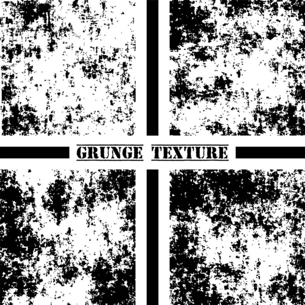 Textura Grunge Blanco Negro Conjunto Texturas Grunge Superposición Polvo — Vector de stock