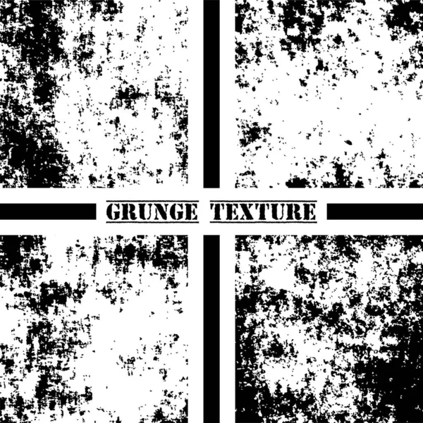 Czarno Biały Grunge Tekstury Grunge Tekstury Ustawione Nakładka Pył — Wektor stockowy